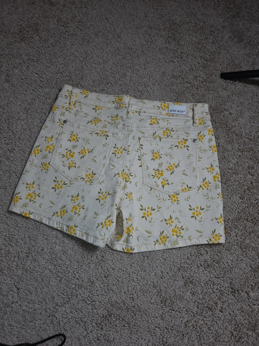 Judy Blue Los Angeles Floral Print Denim Shorts Women Size M - Picture 5 of 11